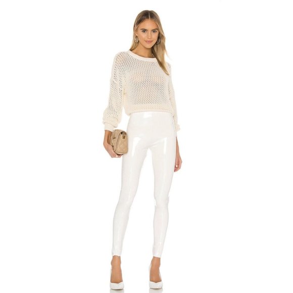 Commando Patent Leather Leggings White Shiny - Picture 2 of 9